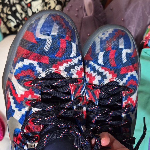 Nike Kobe IX 9 Independence Day 7 Youth Red White Blue flyknit basketball kid - Picture 5 of 9